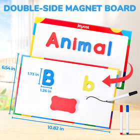 GAMENOTE foam alphabet letters with back magnets for secure sticking.