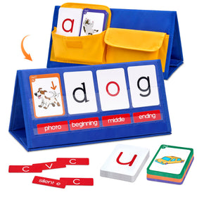 GAMENOTE word-building desktop pocket chart helps hands-on reading practice.
