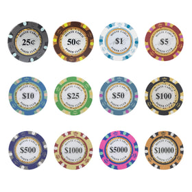 Gamers Lounge Monte Carlo 14g chip stacking demonstrates perfect balance and durability.