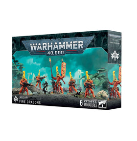 Games Workshop Aeldari Fire Dragons Exarch with weapon options for versatile battle setups.