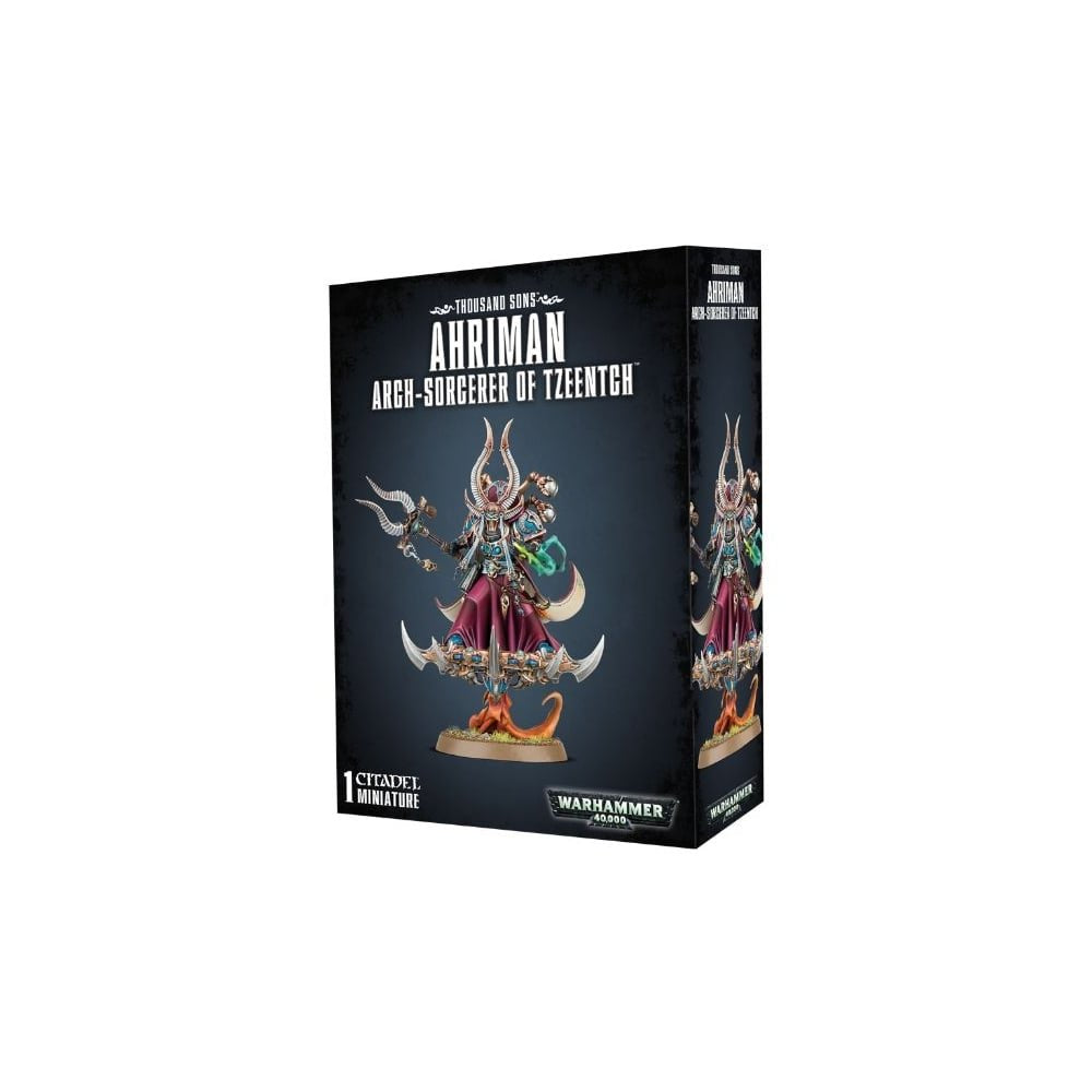 Games Workshop Ahriman Arch-Sorcerer on a Disc of Tzeentch, ideal for tabletop display and narrative battles