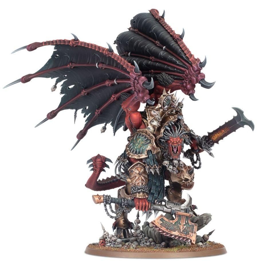 Games Workshop Angron close-up, detailed sculpt for hobby assembly and painting.