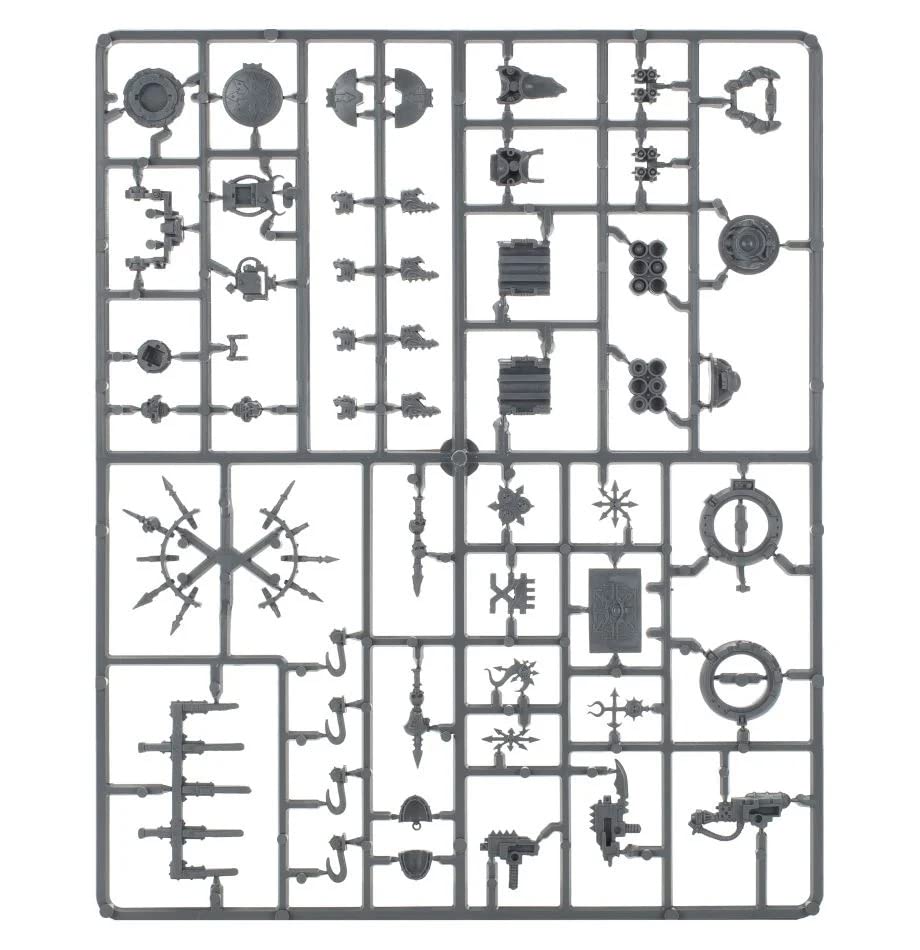 Games Workshop Chaos Rhino wheel and suspension emphasizing mobility