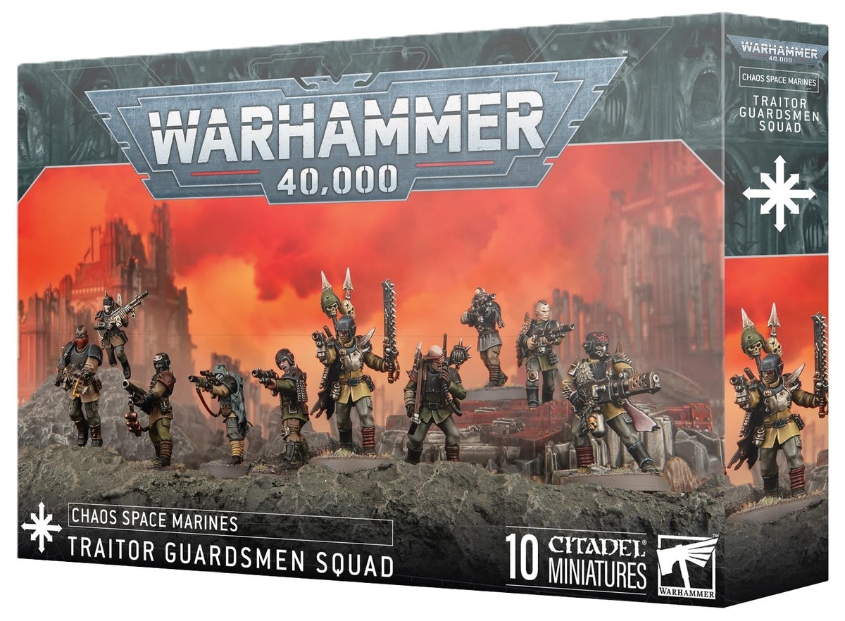 Games Workshop Chaos Space Marines Traitor Guardsmen Squad miniature expands your Chaos army with versatile followers.