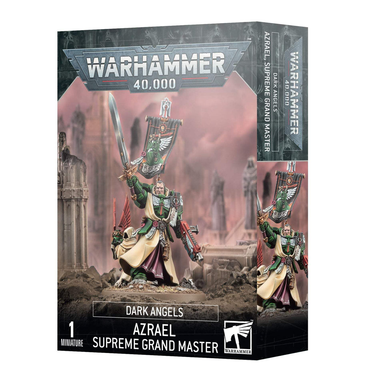 Games Workshop Dark Angels Azrael miniature, unpainted and ready for assembly