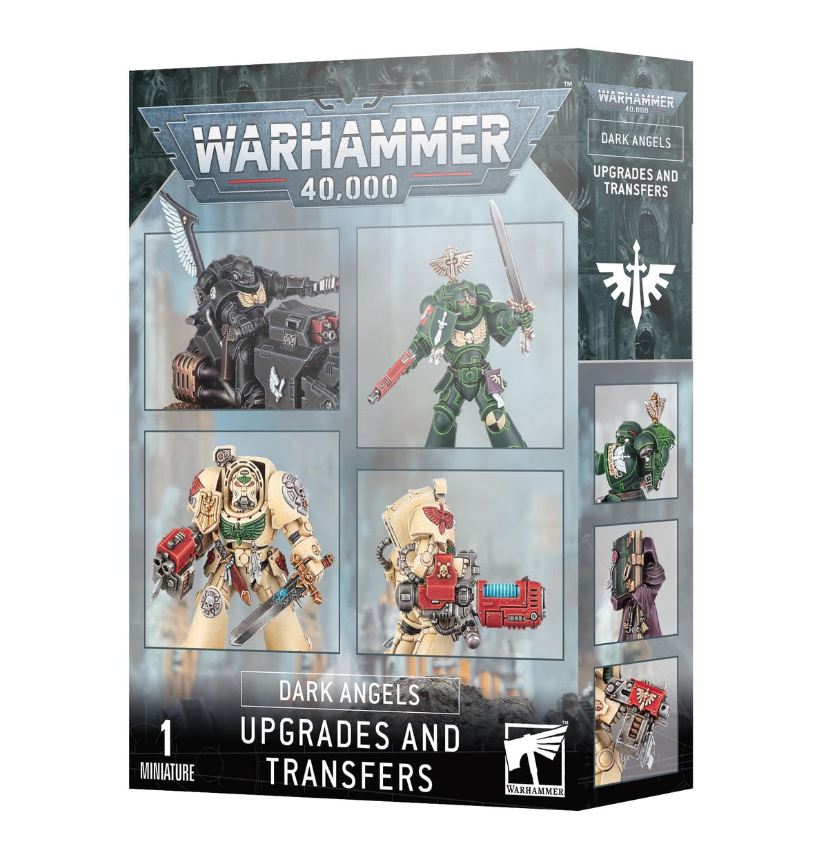 Games Workshop Dark Angels Deathwing upgrades with terminator options and decorative details.