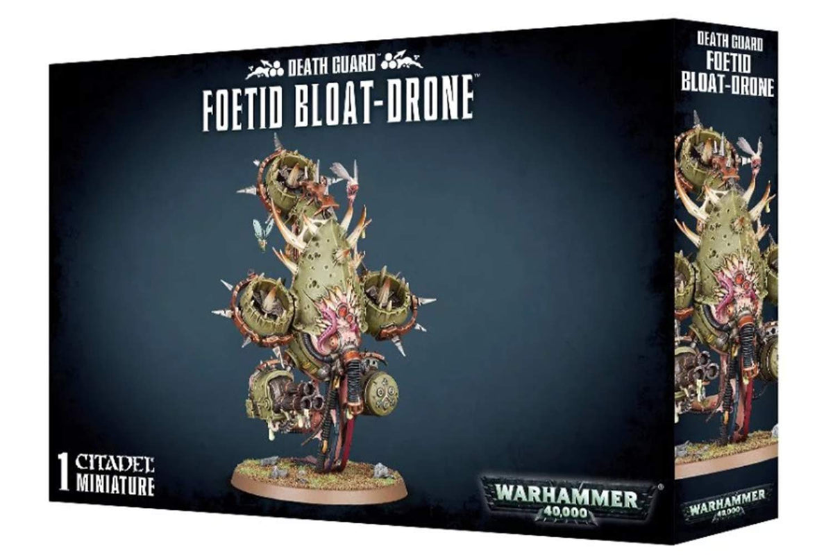 Games Workshop Death Guard Foetid Bloat-Drone front carapace design highlights the Nurgle motif