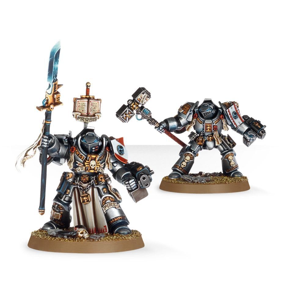 Games Workshop Grey Knights Daemon Hammer image highlights dramatic impact during close combat.