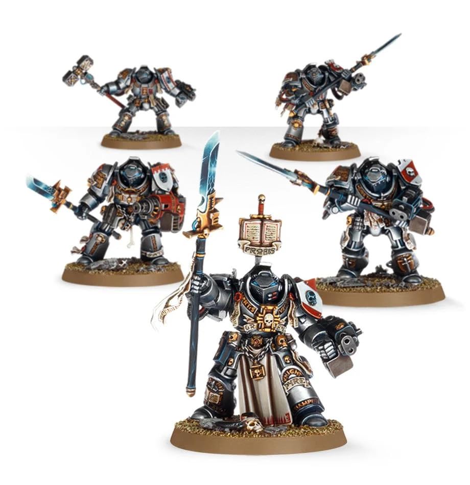 Games Workshop Grey Knights weapon options image emphasizes customization for versatile battlefield roles.