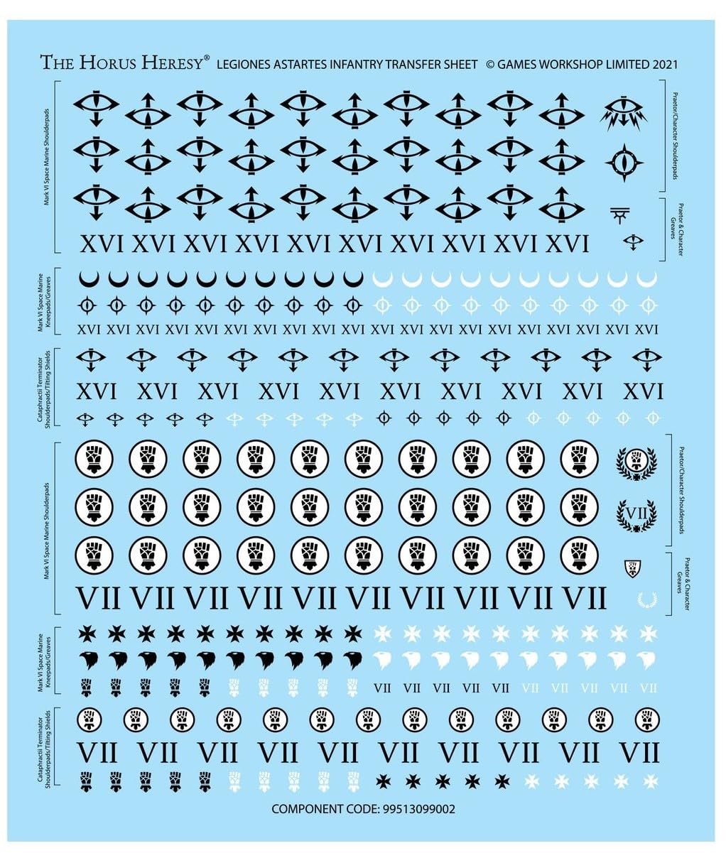 Games Workshop Horus Heresy MK III Tactical Squad two-unit layout for tabletop battles.