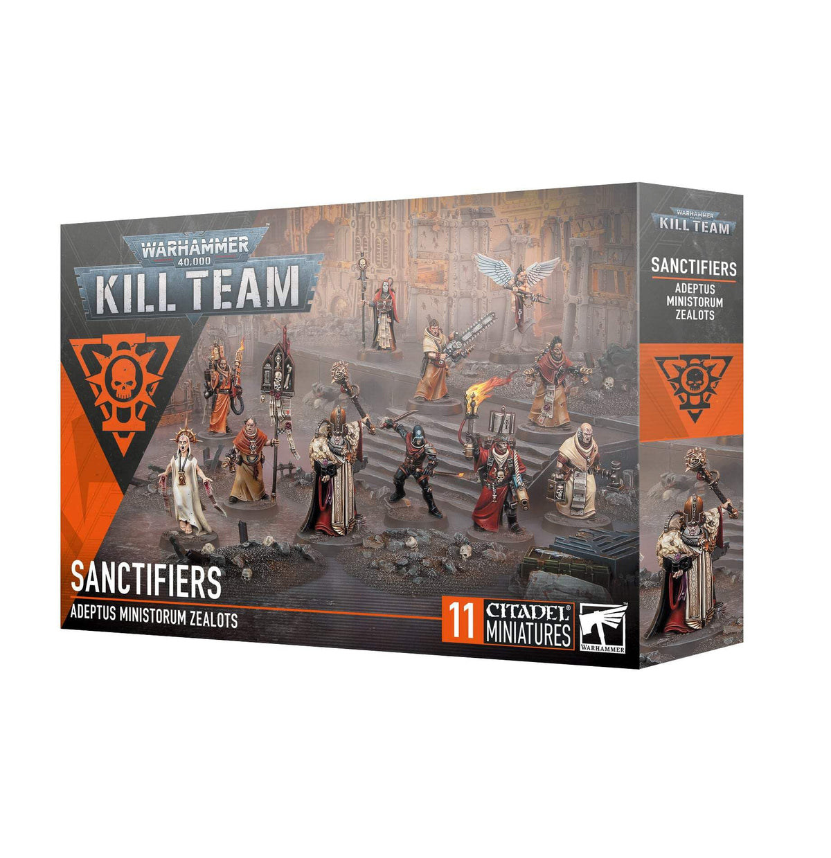 Games Workshop Kill Team Sanctifiers in assembly pose for hobby prep.