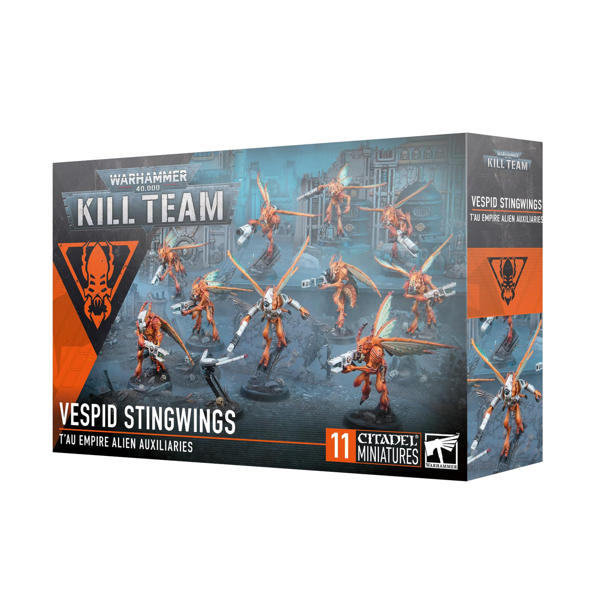 Games Workshop Tau Vespid Stingwings miniatures for Kill Team battles and hobby painting.