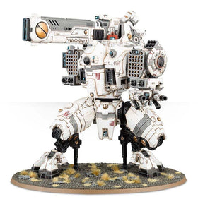 Games Workshop KV128 Stormsurge Tau assembly parts spread enabling flexible customization options.