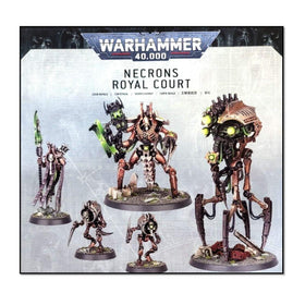 Games Workshop Necrons Royal Court Skorpekh Lord leading a battle line, ready for action
