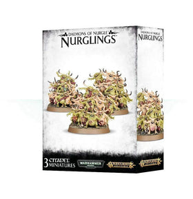 Games Workshop Nurglings towers: three towering figures in dynamic poses for tabletop display.