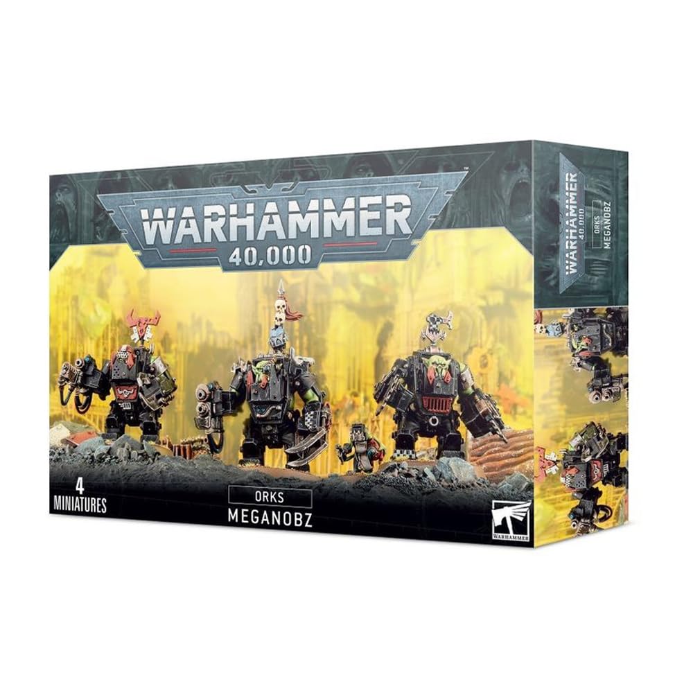 Games Workshop Ork Meganobz action figure in black for immersive tabletop battles and display