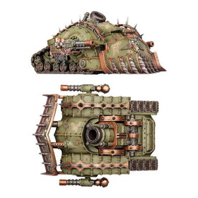 Games Workshop Plagueburst Crawler mortar closeup emphasizing arc and barrel