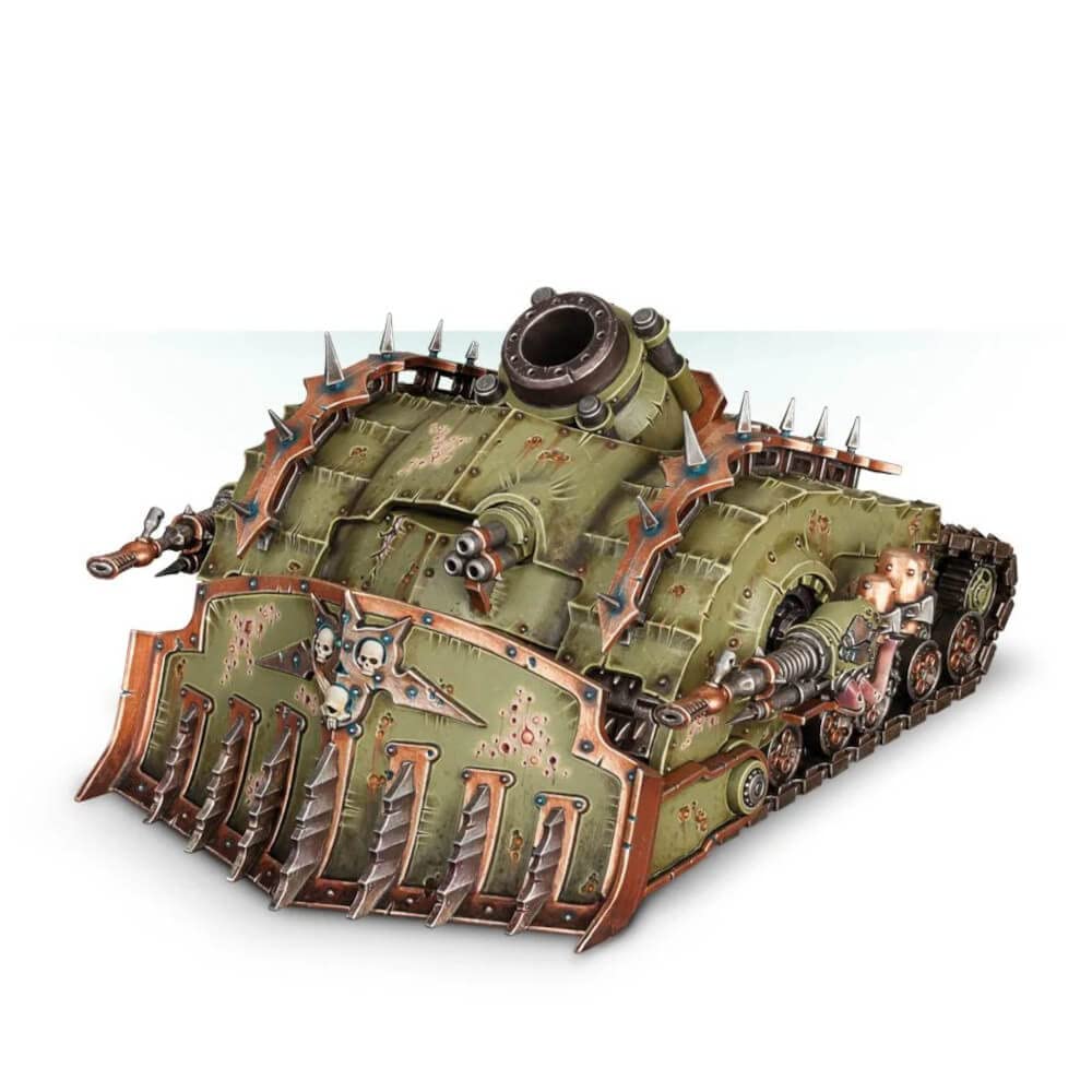 Games Workshop Plagueburst Crawler rear view highlighting mortar and engine detail