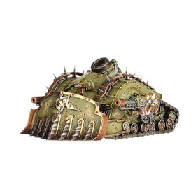 Games Workshop Plagueburst Crawler side detail showing sponsons and corrosion texture