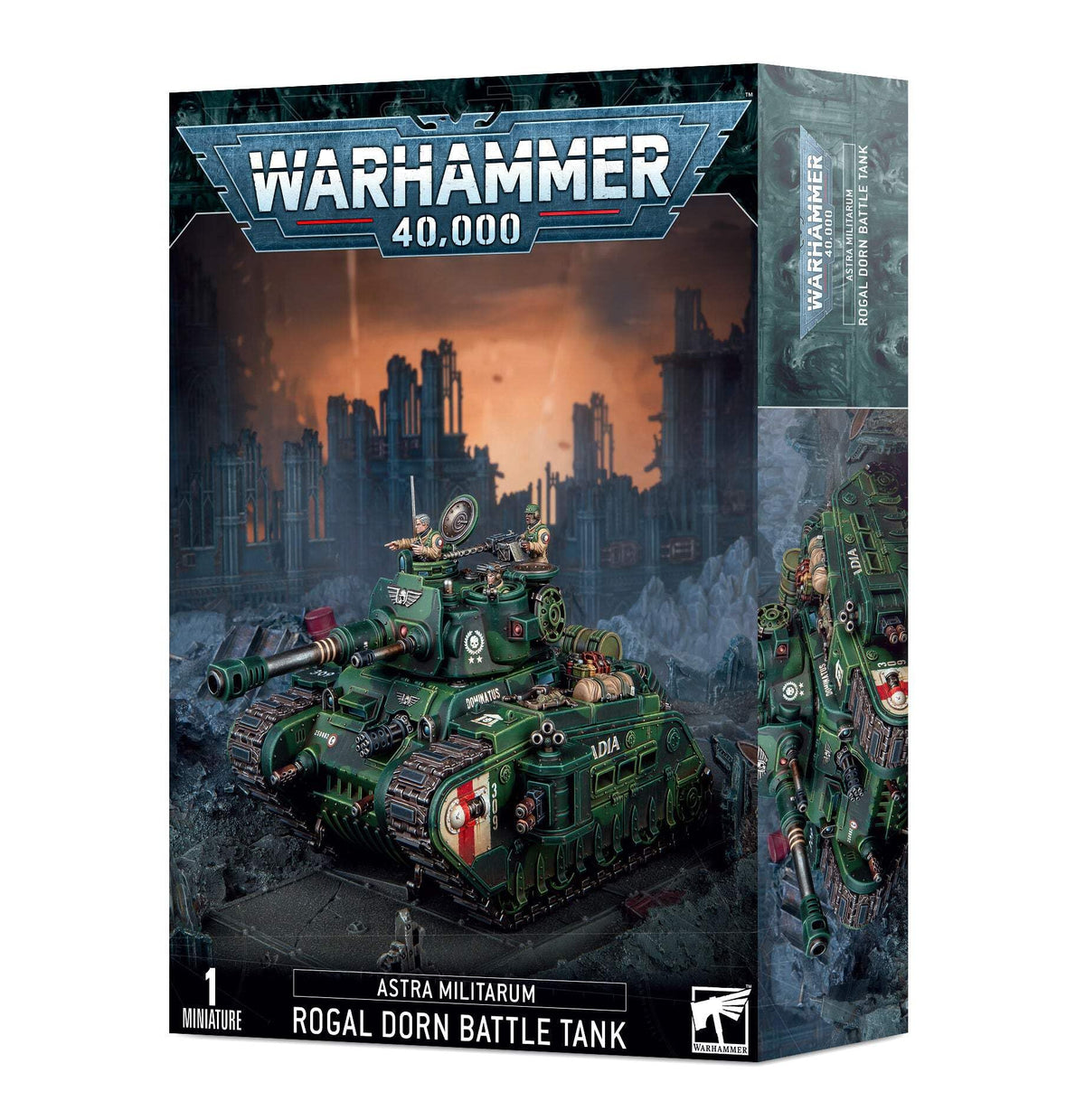 Games Workshop Rogal Dorn Battle Tank model for tabletop battles and immersive Warhammer 40,000 gameplay.