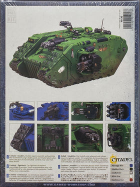 Games Workshop Space Marine Land Raider Crusader detailed panel for painting and customization.