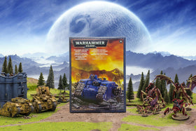 Games Workshop Space Marine Land Raider Crusader turret closeup for realistic hobby building.