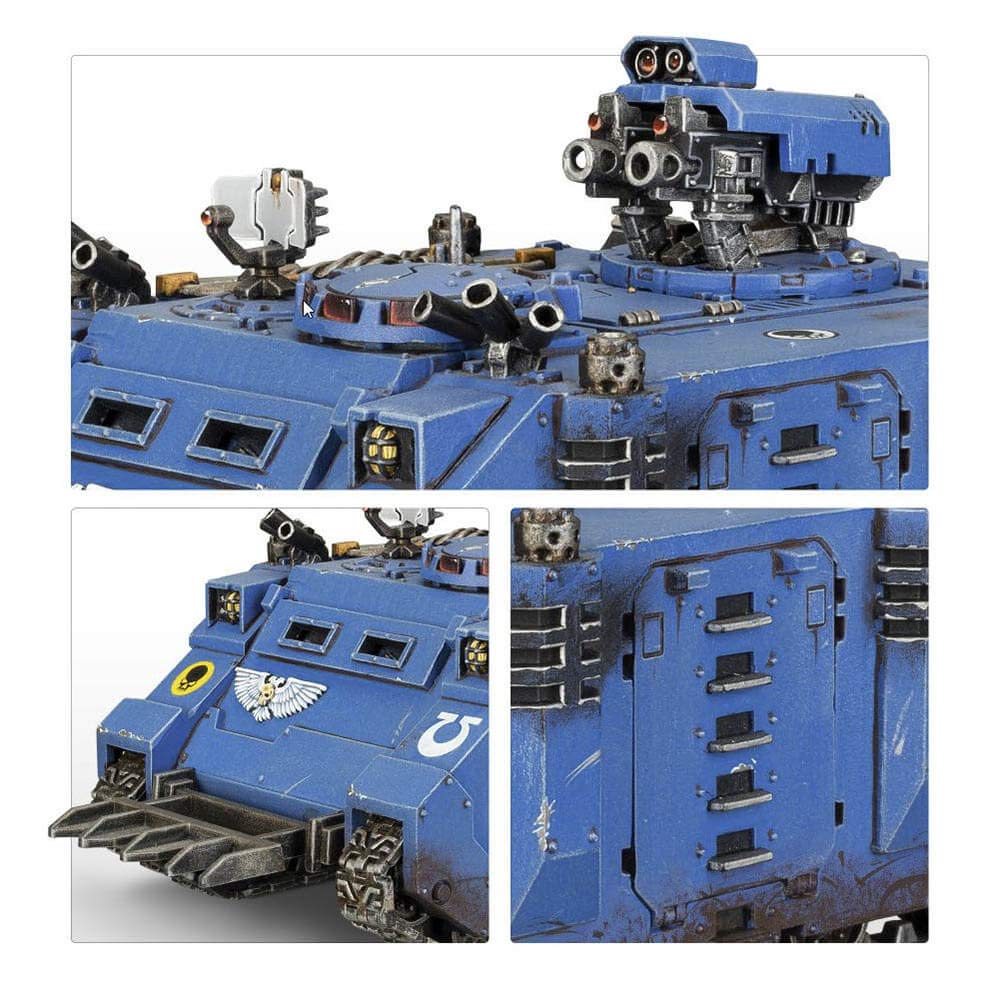 Razorback turret options showing heavy bolter and lascannon for Warhammer 40k battles