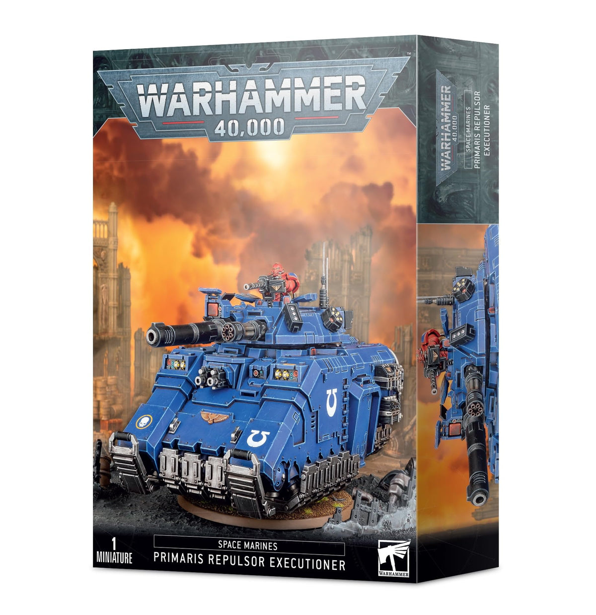 Interior detail of Primaris Repulsor Executioner showing versatile weapon loadout options