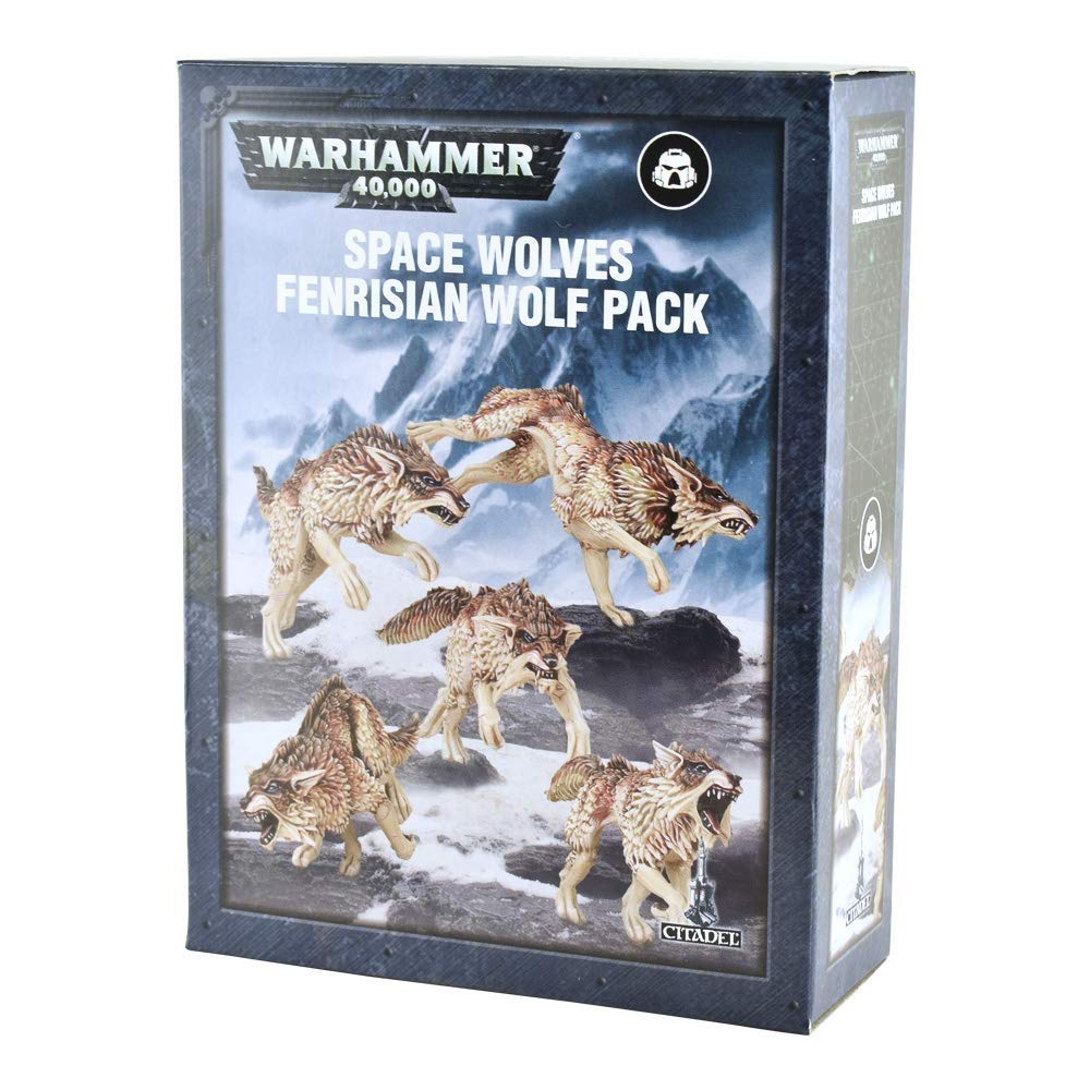 Games Workshop Space Wolves Fenrisian Wolf Pack figures ready for assembly and painting