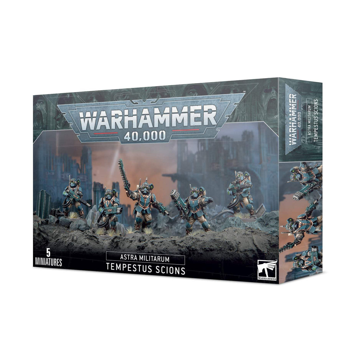 Games Workshop Tempestus Scions elite-infantry-miniature, detailed armor for painting and versatile tabletop play.