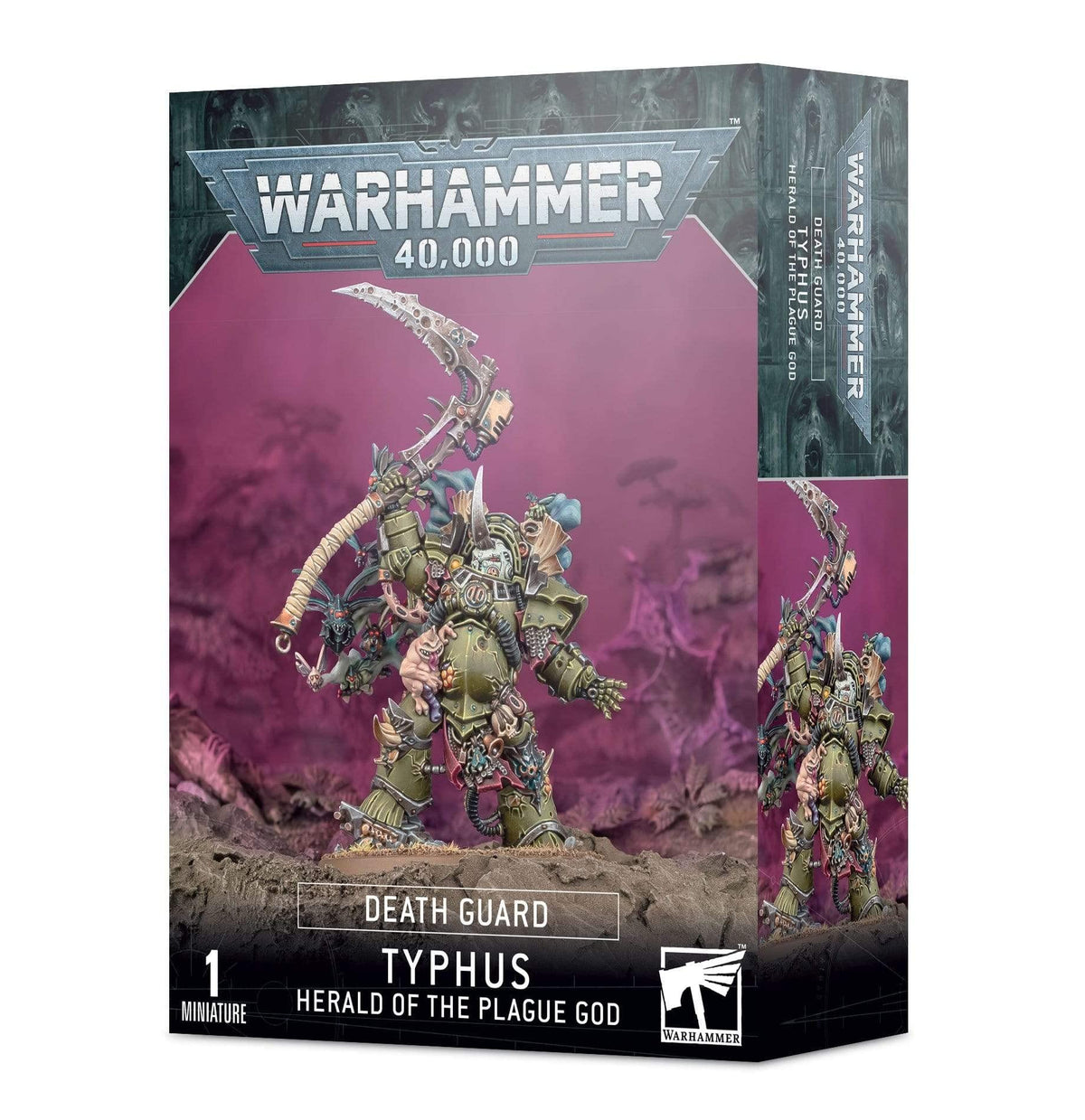 Games Workshop Typhus miniature, herald of the Plague God, ideal for painting and tabletop battles.