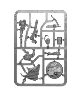 Games Workshop Cadre Fireblade base with sculpted stand to support display and gaming.