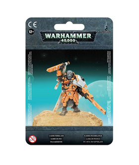 Games Workshop Cadre Fireblade model in dynamic pose, ready for painting and tabletop battles.
