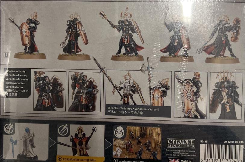 Games Workshop Celestian Sacresants with hooded or helmeted heads for versatile display.