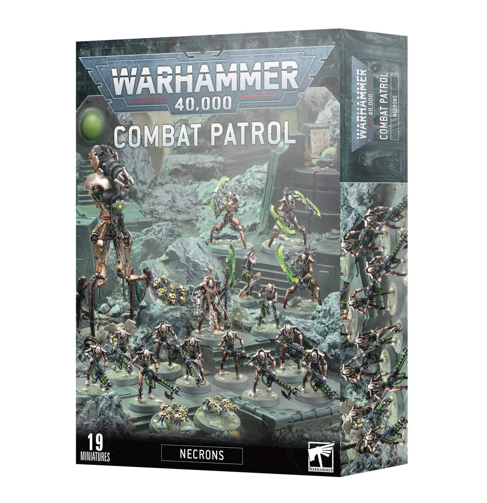 Games Workshop Necrons Combat Patrol box ready for assembly and rapid game setup.