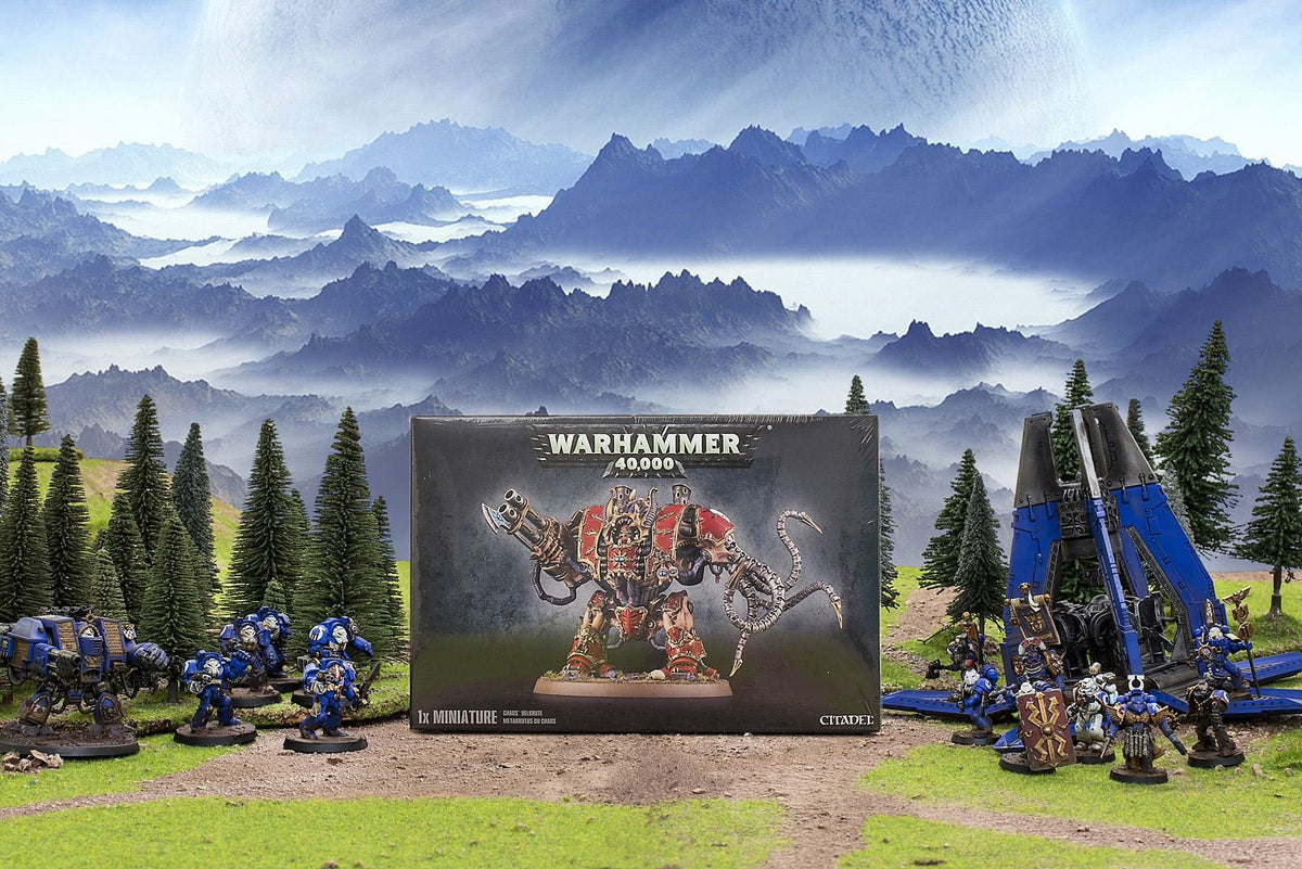 Games Workshop Chaos Helbrute Dreadnought ready for tabletop battles and dramatic dioramas.