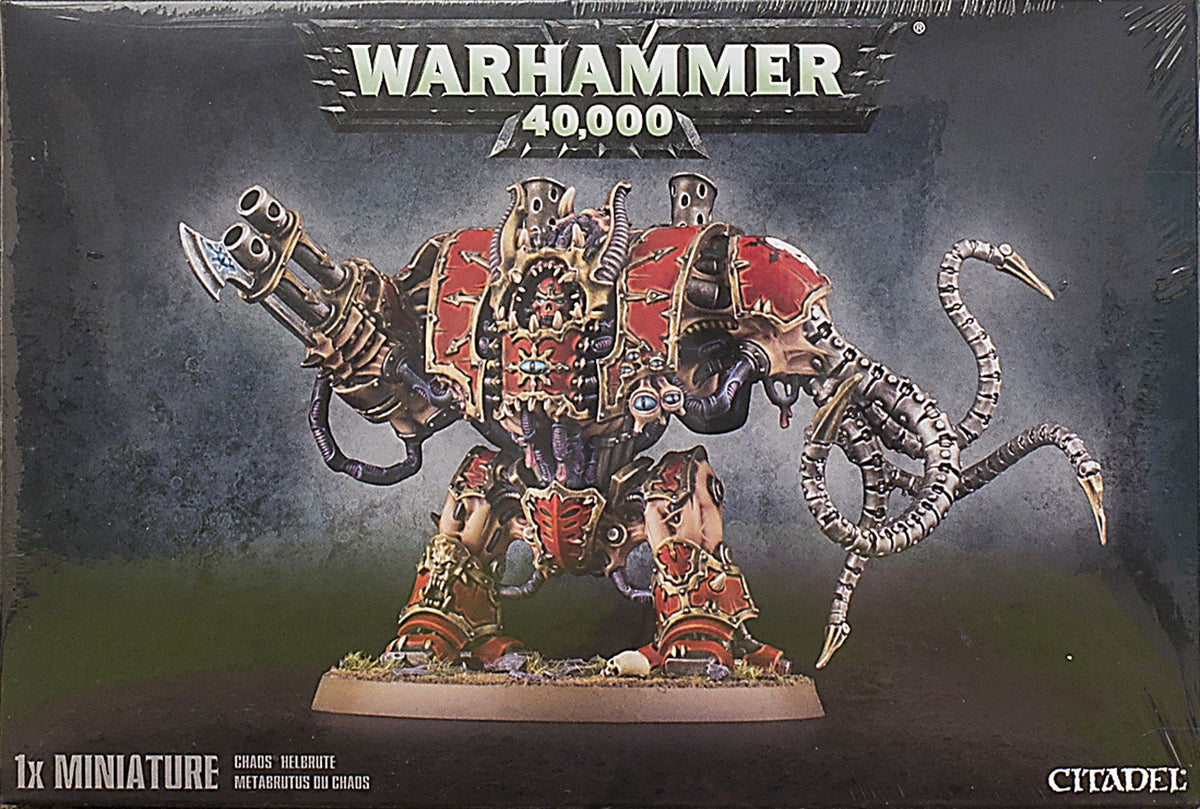 Games Workshop Chaos Helbrute parts for assembly and customization.