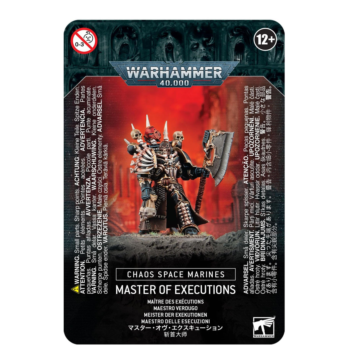 Games Workshop Master of Executions pose with trophy heads for dramatic tabletop battles.