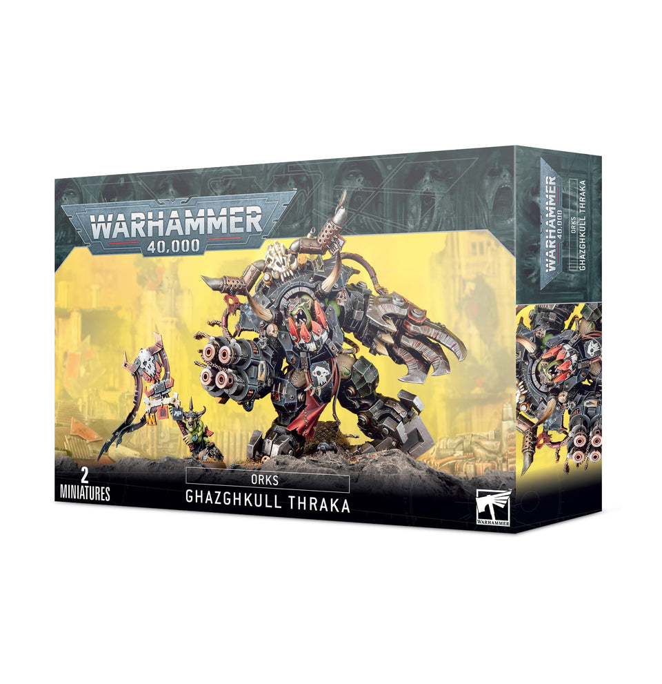 Games Workshop Ghazghkull Thraka leaning right for a dynamic tabletop display