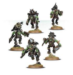 Games Workshop Warhammer 40k Ork Stormboyz assembly highlights five torso options for customization