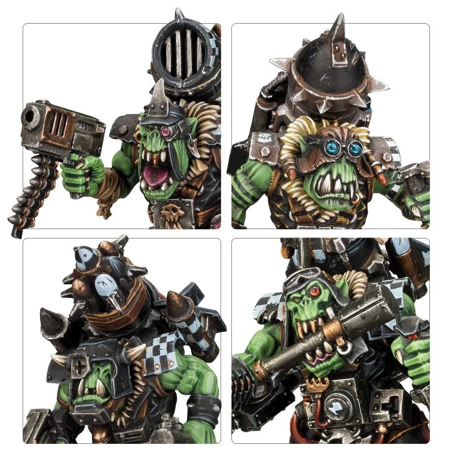 Games Workshop Warhammer 40k Ork Stormboyz elevated pose figure set for dynamic display