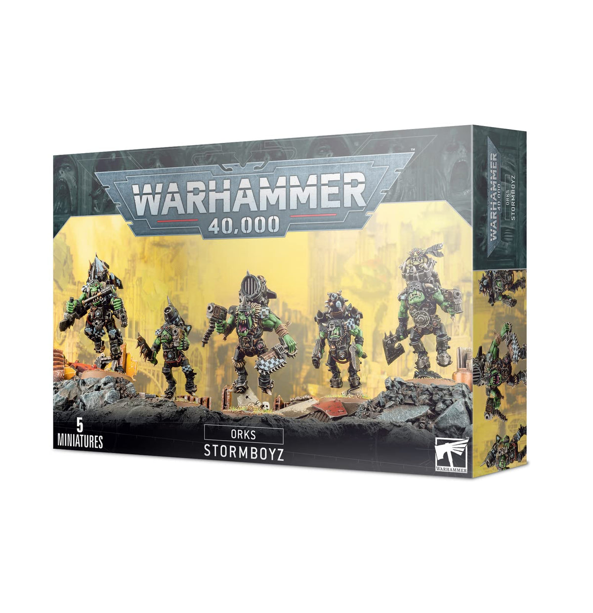 Games Workshop Warhammer 40k Ork Stormboyz packshot shows versatile miniatures for varied poses