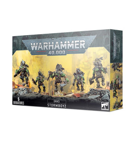 Games Workshop Warhammer 40k Ork Stormboyz packshot shows versatile miniatures for varied poses