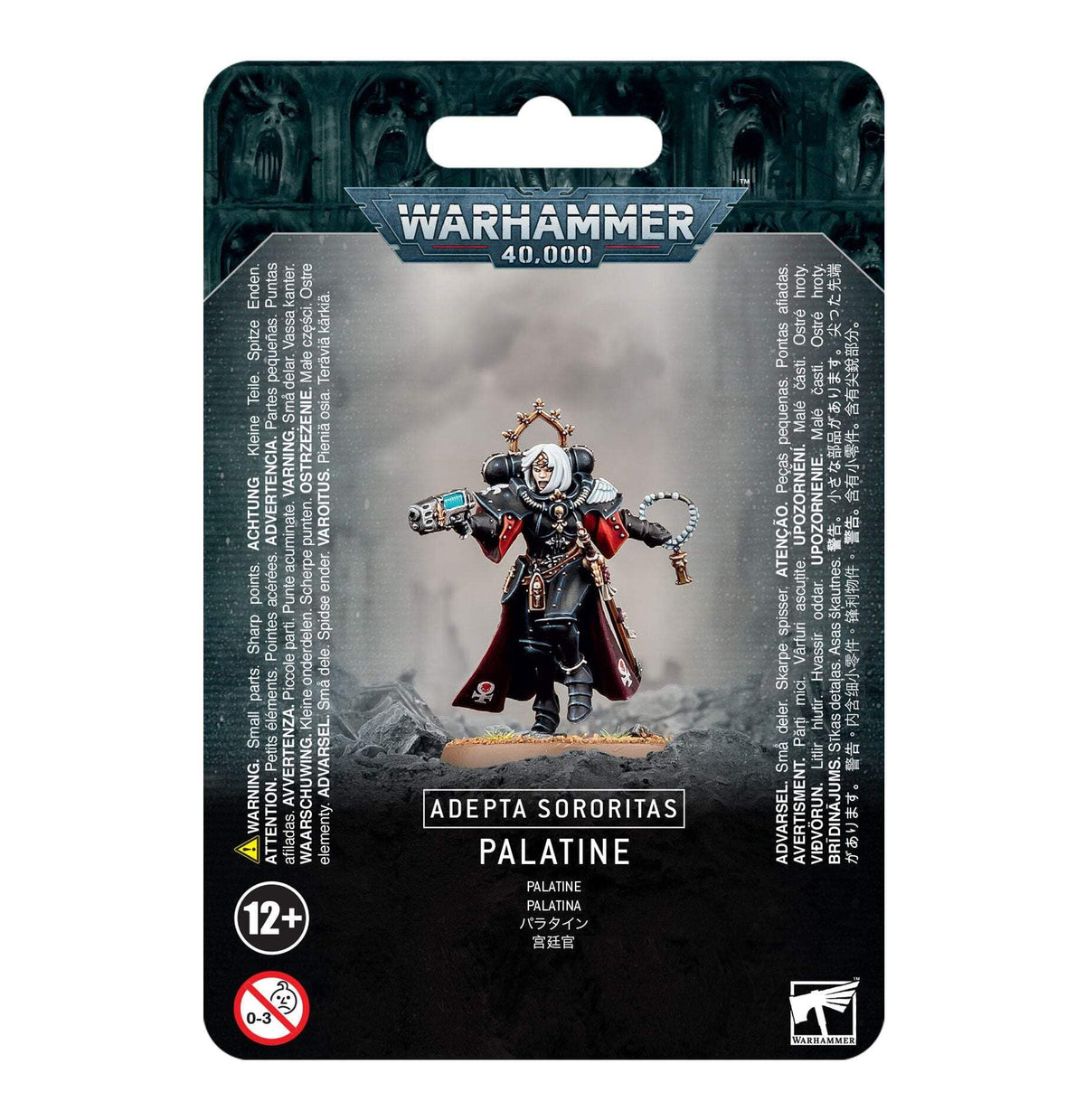 Games Workshop Warhammer 40k Palatine miniature in dynamic pose, ideal for strengthening Battle Sister firing lines
