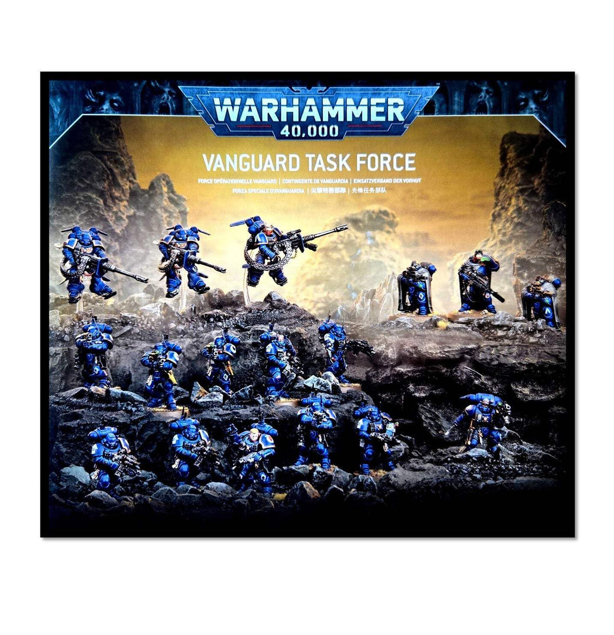 Games Workshop Vanguard Task Force lieutenant in Phobos armor ready for covert operations