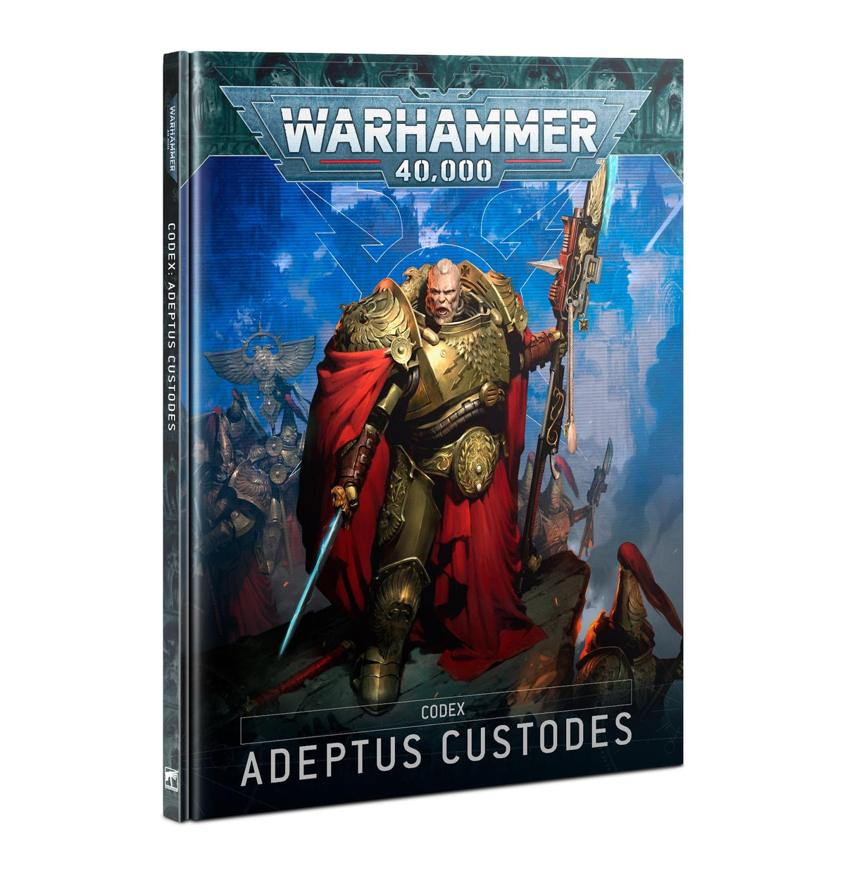 Adeptus Custodes Eavy Metal showcase miniatures, ideal for painting and display.
