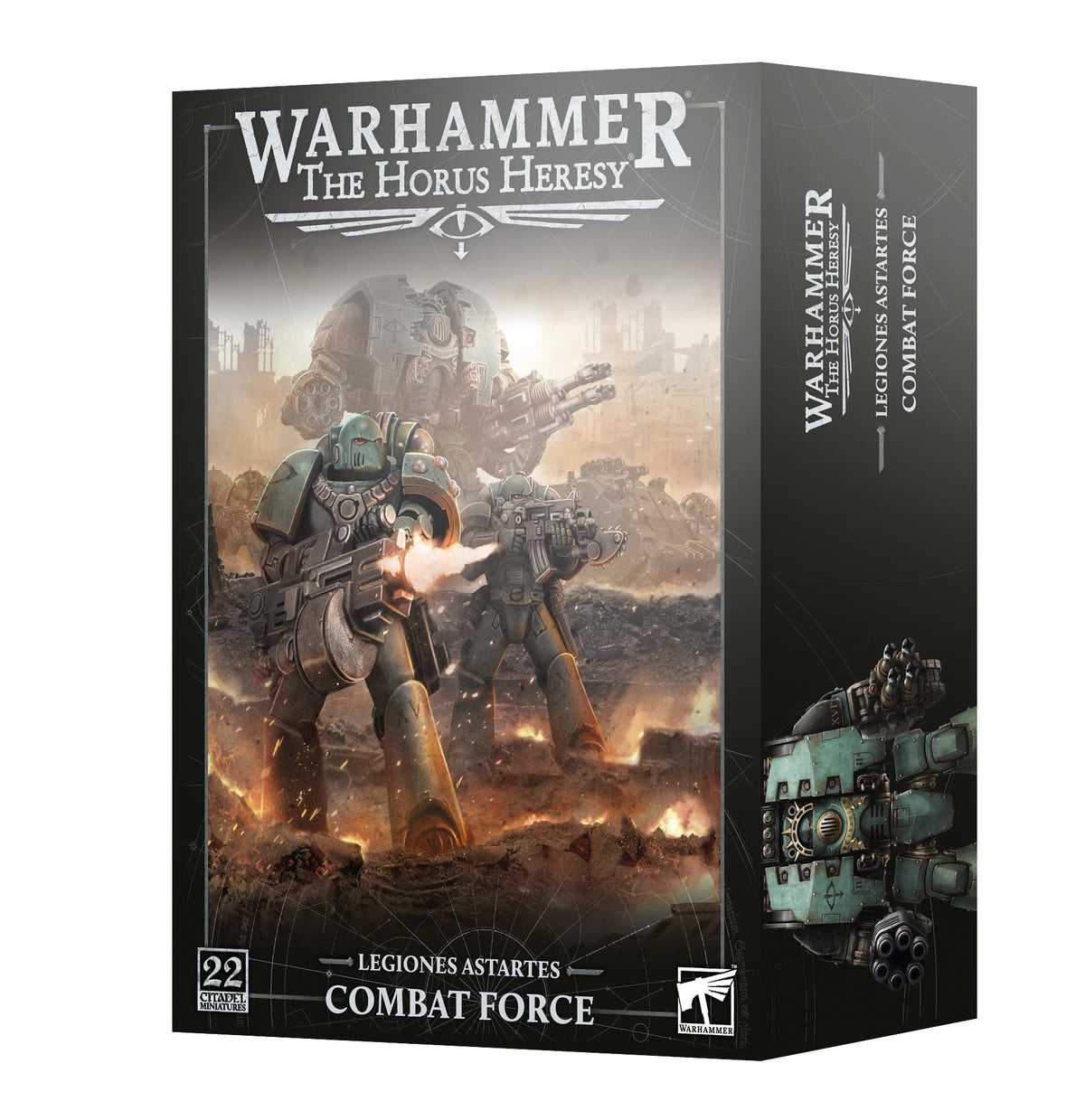 Games Workshop Warhammer Legiones Astartes Combat Force box with Leviathan Dreadnought and customization transfers.