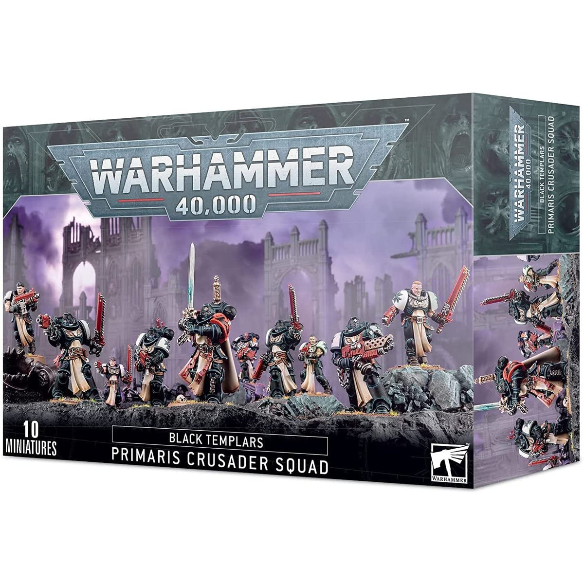 Games Workshop Primaris Crusader Squad miniatures, assembly-ready for tabletop battles.