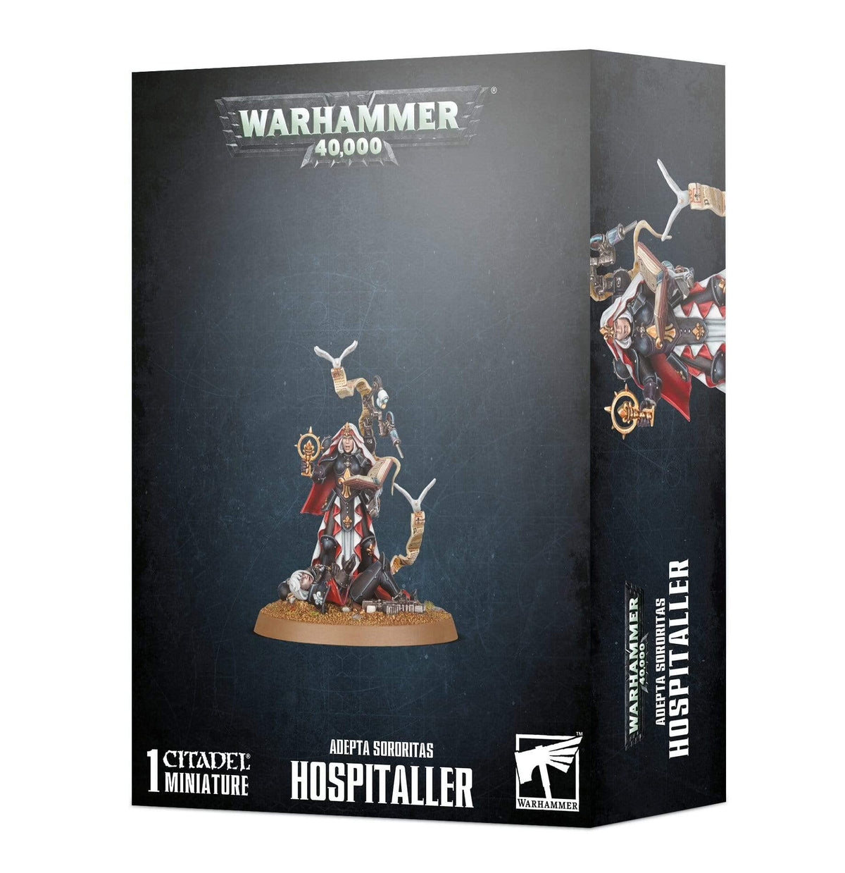 Games Workshop Warhammer 40k Hospitaller figure ideal for tabletop painting and display.