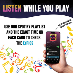 Game That Song Lyric Legend box inside stores two 75-card stacks
